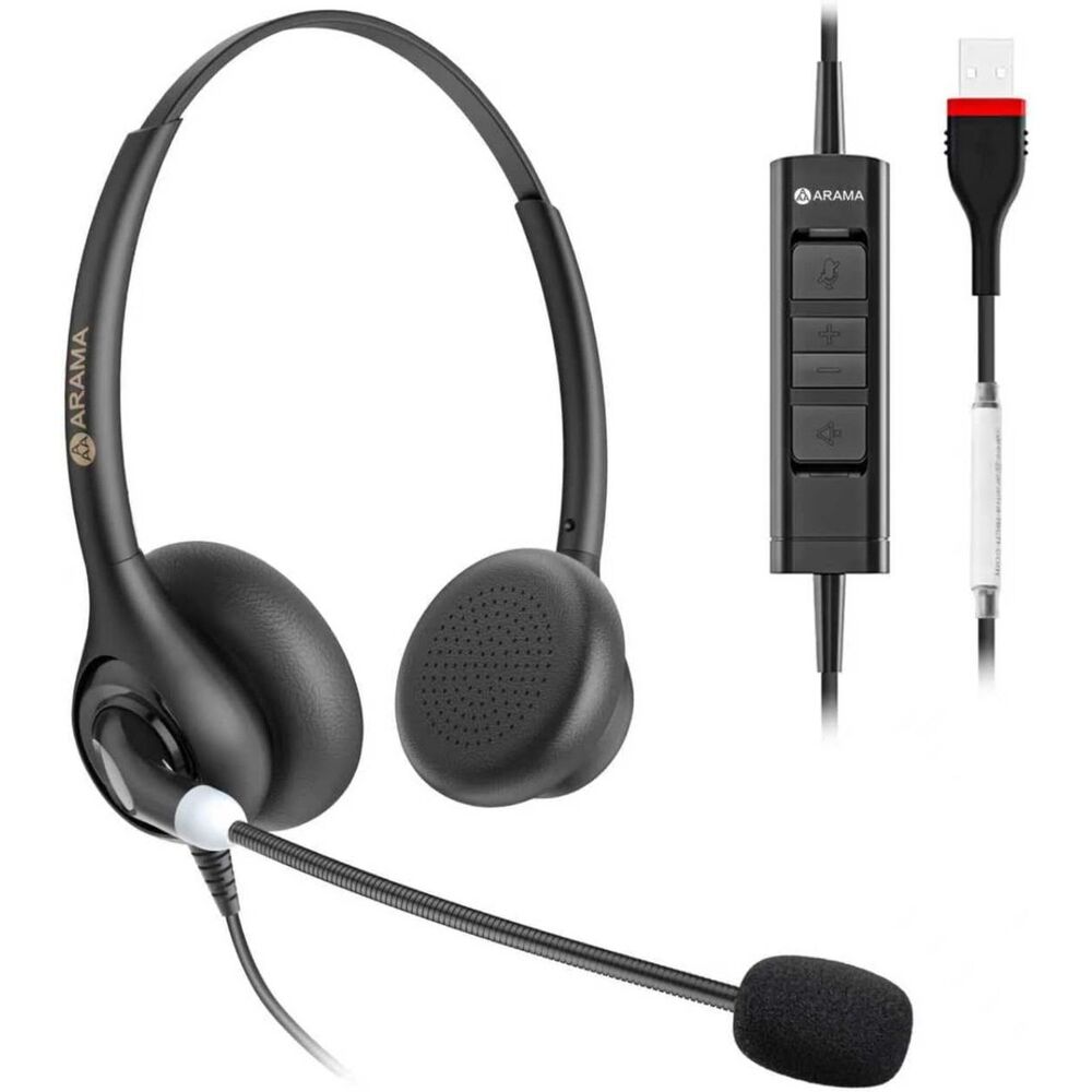 Arama USB Headset with Microphone (A600DUAL)